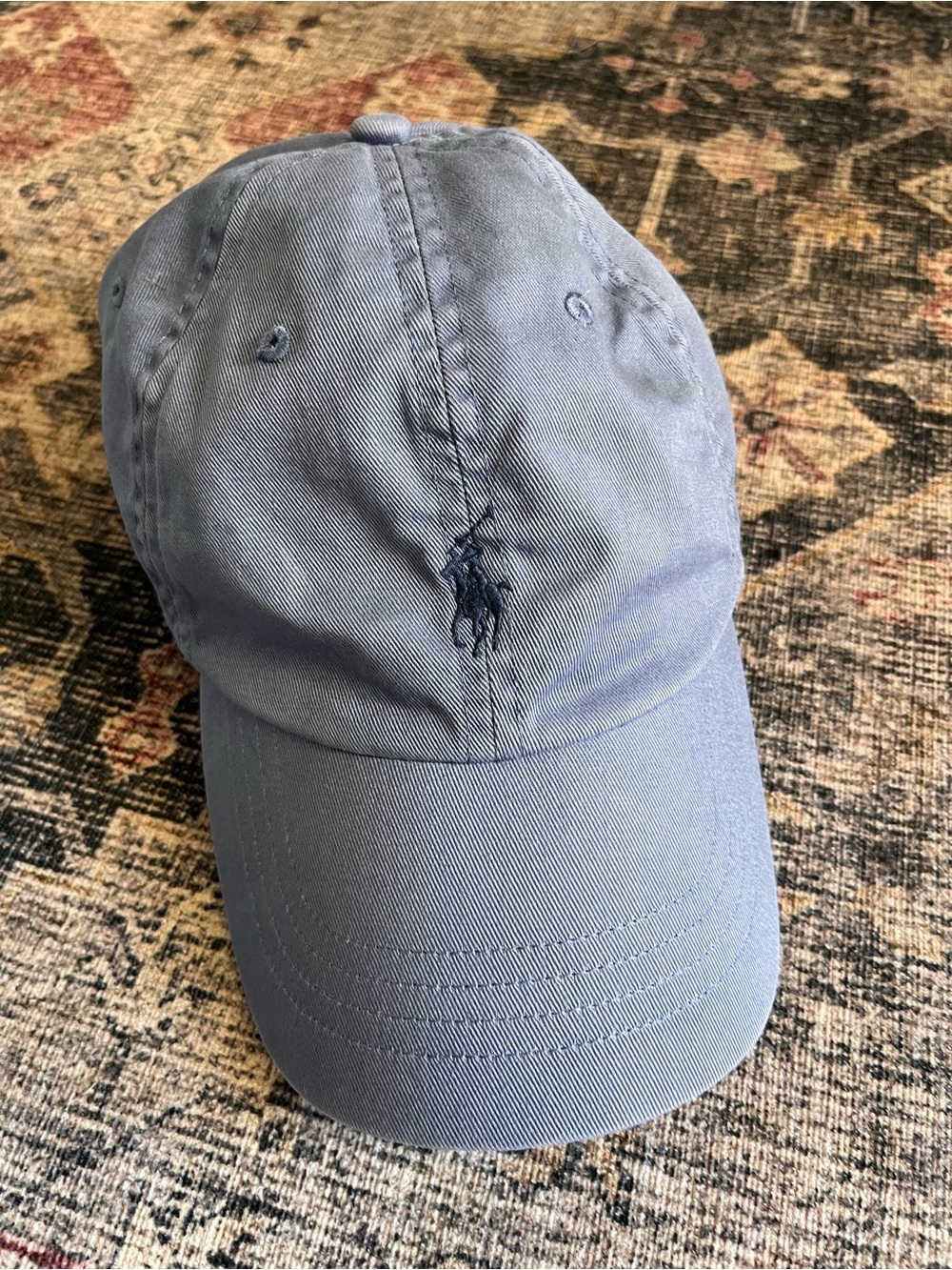 Ralph Lauren Men's Polo Cap in Light Blue with Navy Logo